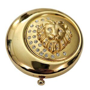 Estee Lauder Lion Clear Rhinestone Lucidity Translucent Compact Powder Case L606